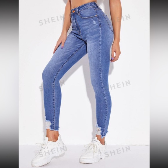 SHEIN Denim - Shein High Rise Skinny Jeans